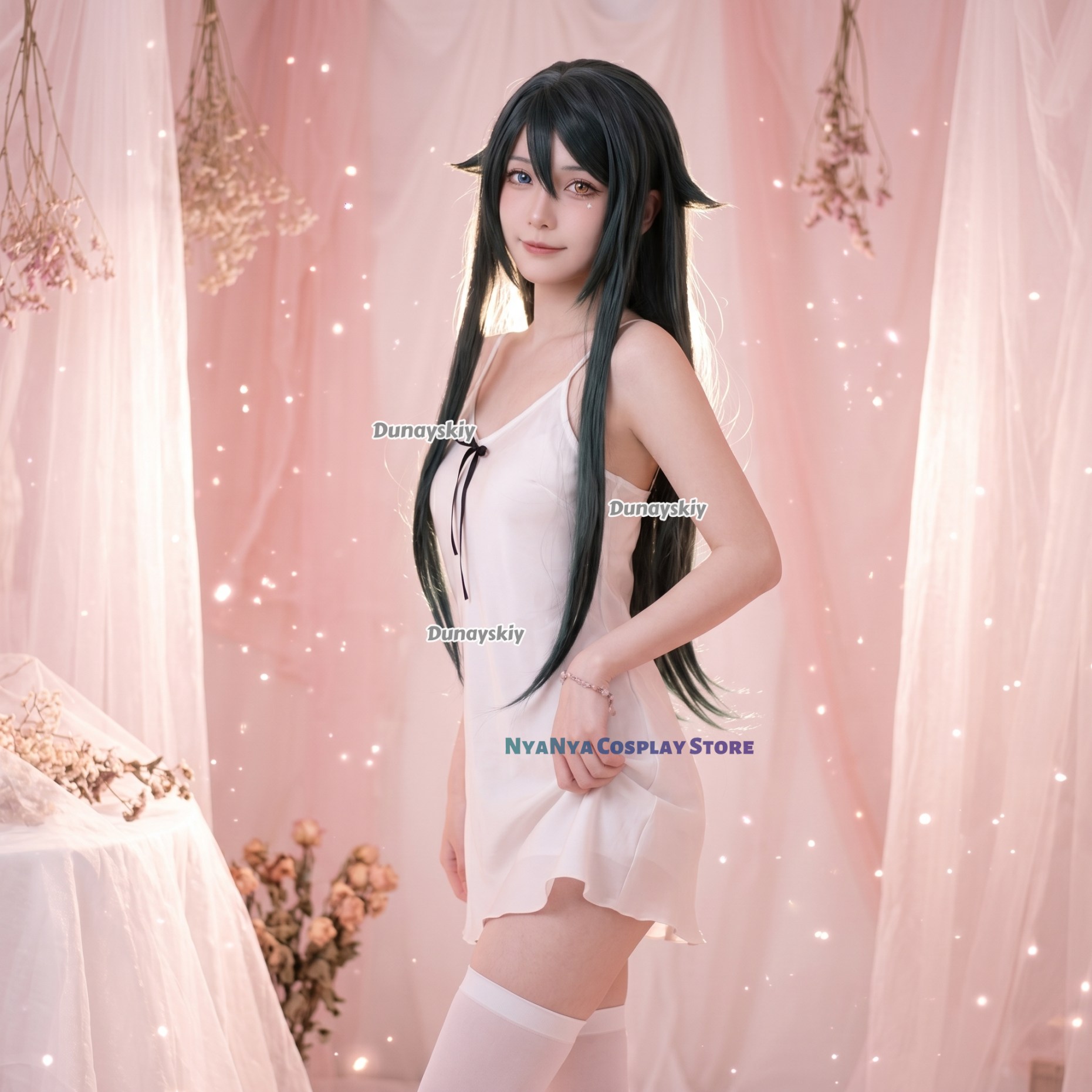 Summer Clothing Stores - アニメサヤの歌サヤコスプレ女性白キャミソールスカート夏のナイトガウンドレス衣装カーニバル服
