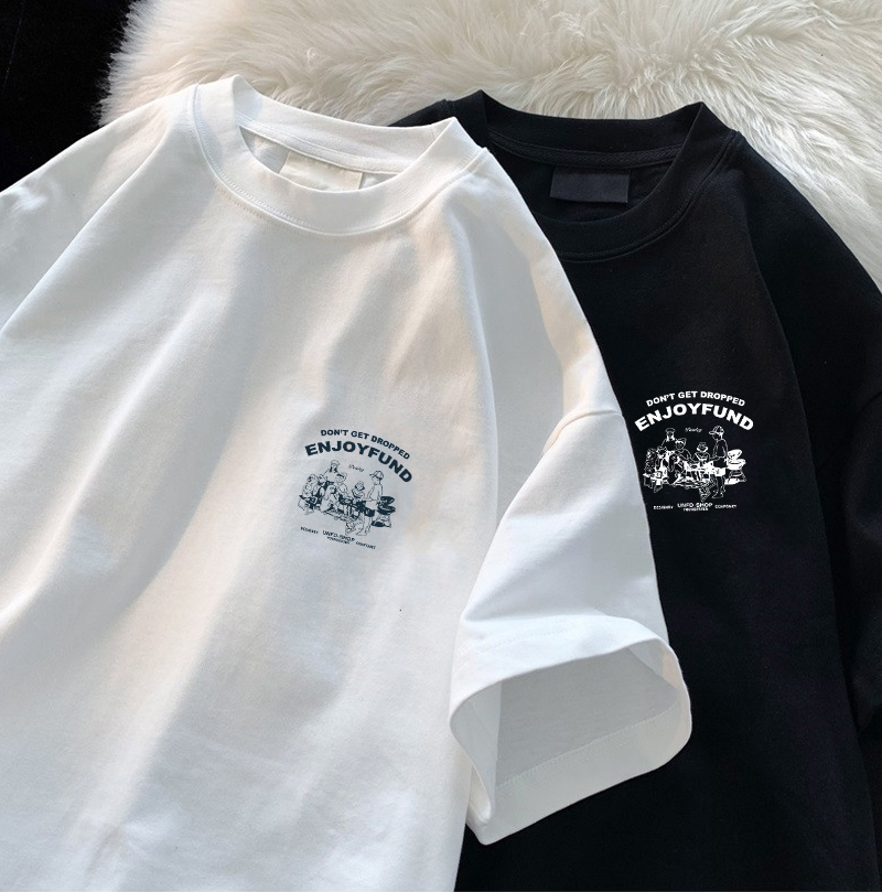 ルーズピュアコットン半袖トップス男性と女性のための夏のファッ - Summer Clothing Brands のレビューと価格