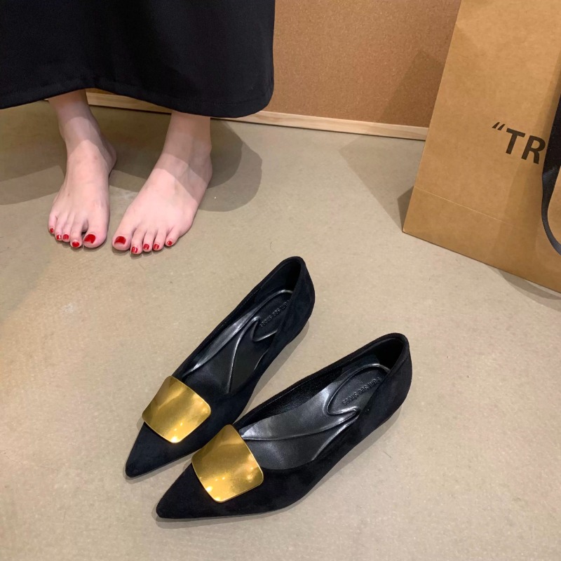 レディースローヒールパンプス、ポインテッドトゥ、ローヒールシ - Summer Clothing Stores のレビューと価格